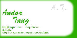 andor taug business card